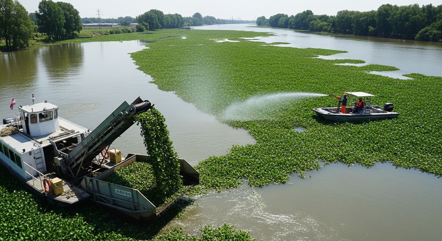 Integrated management combining chemical and mechanical control methods